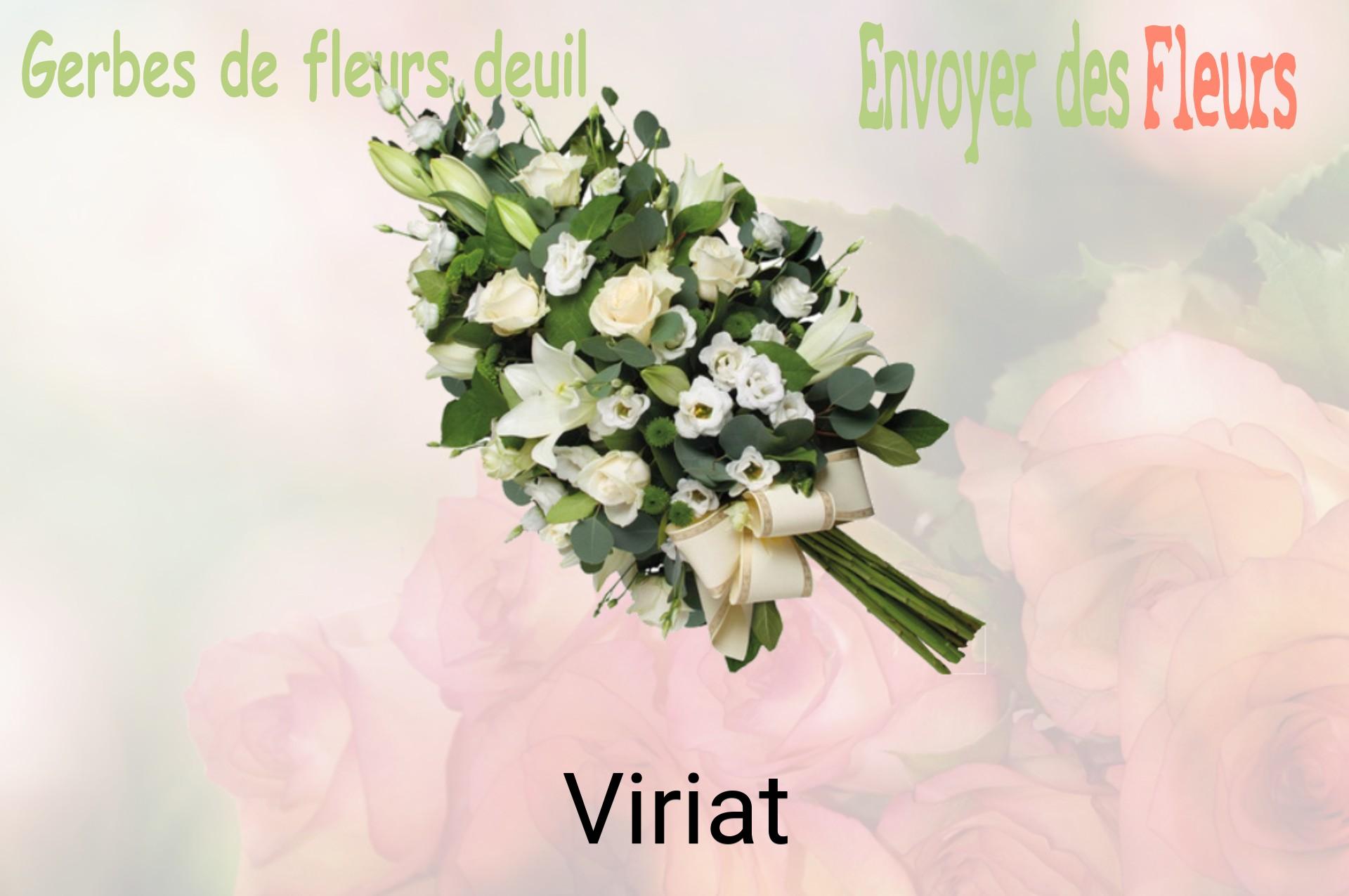 Gerbe de fleurs de deuil livrée à Viriat